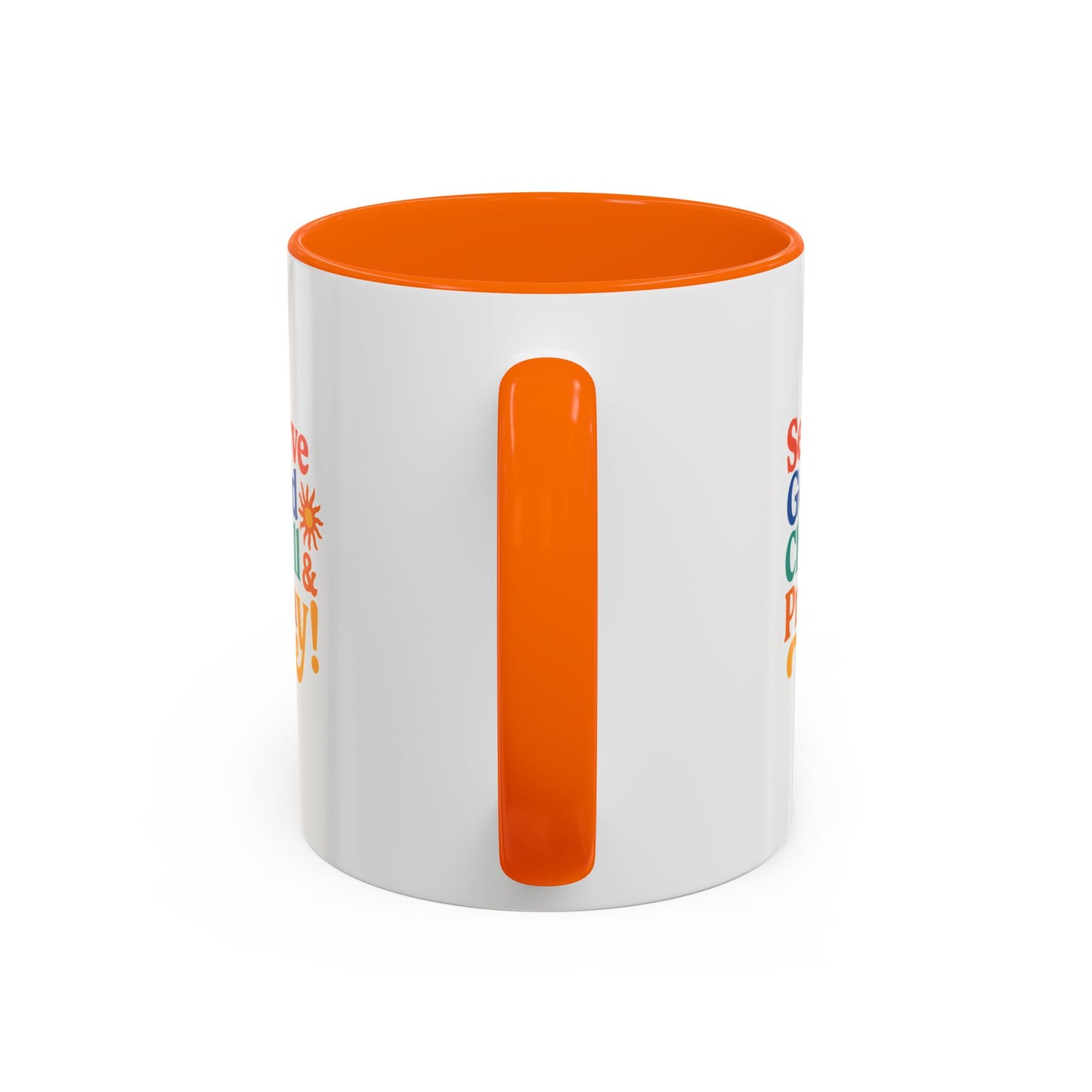 Serve God, Chill & Pray Accent Coffee Mug (11, 15oz)