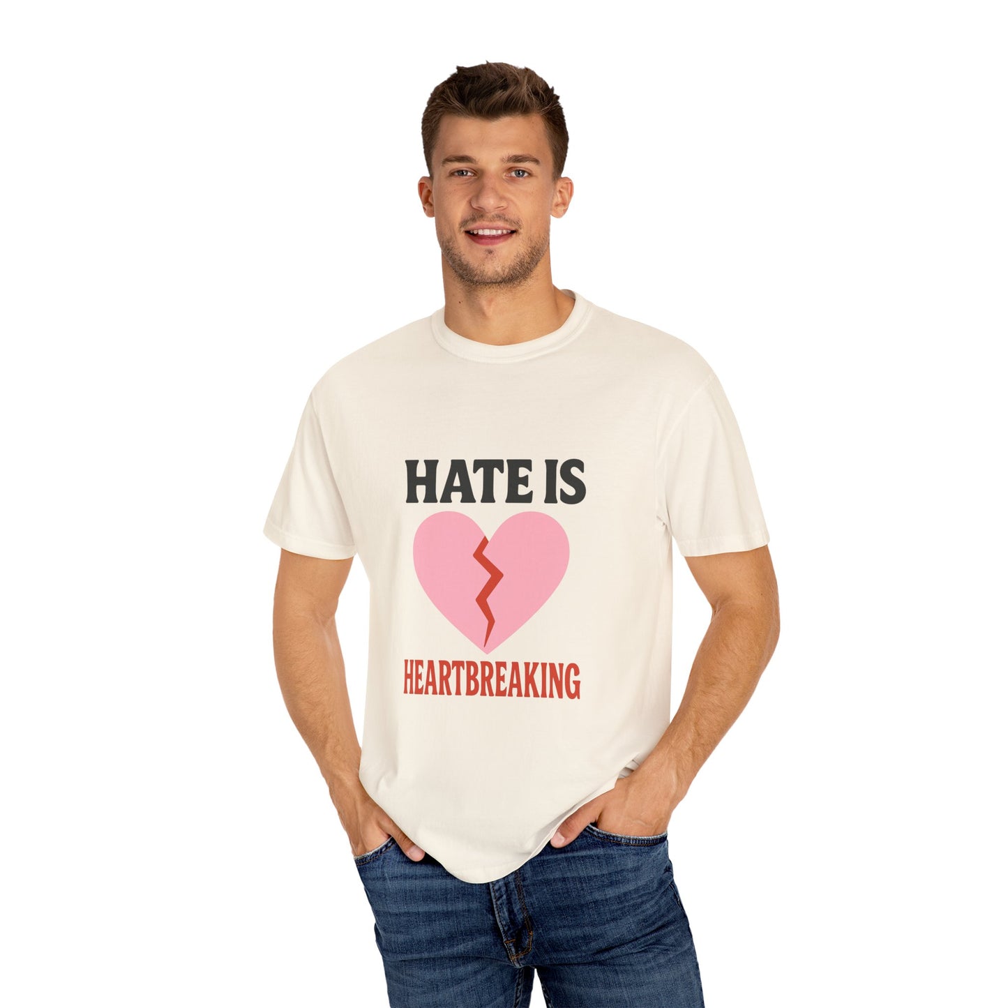 Heartbreaking Message Awareness Garment-Dyed T-Shirt