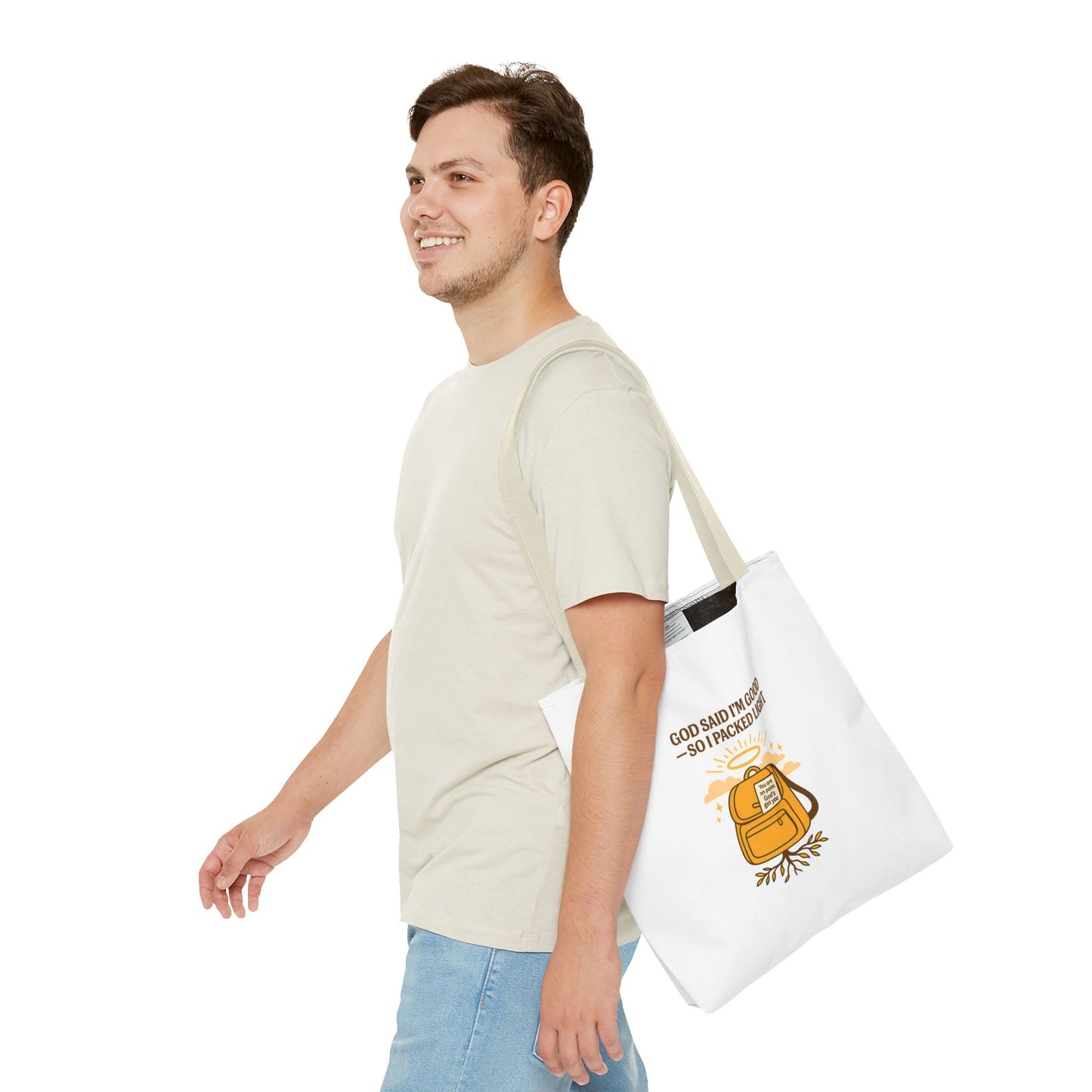 Inspirational Tote Bag - 'God Said I'm Good' Quote, Motivational Gift, Reusable Shopping Bag, Eco-Friendly Accessory, Everyday Use