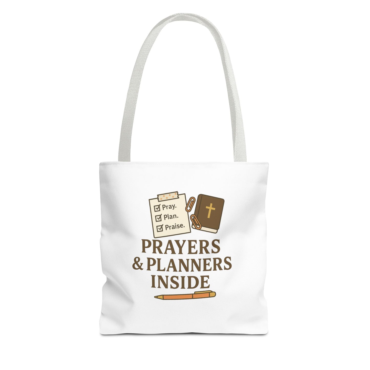 Inspirational Tote Bag for Planners, Blessed Gift for Organizers, Christian Prayer Tote, Everyday Carryall, Prayer & Planner Pouch