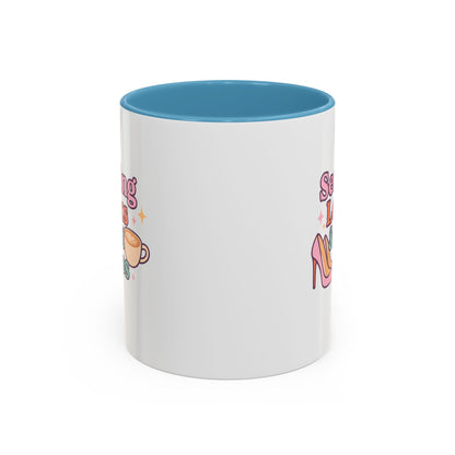 Serving Look and Latte Accent Coffee Mug (11, 15oz)