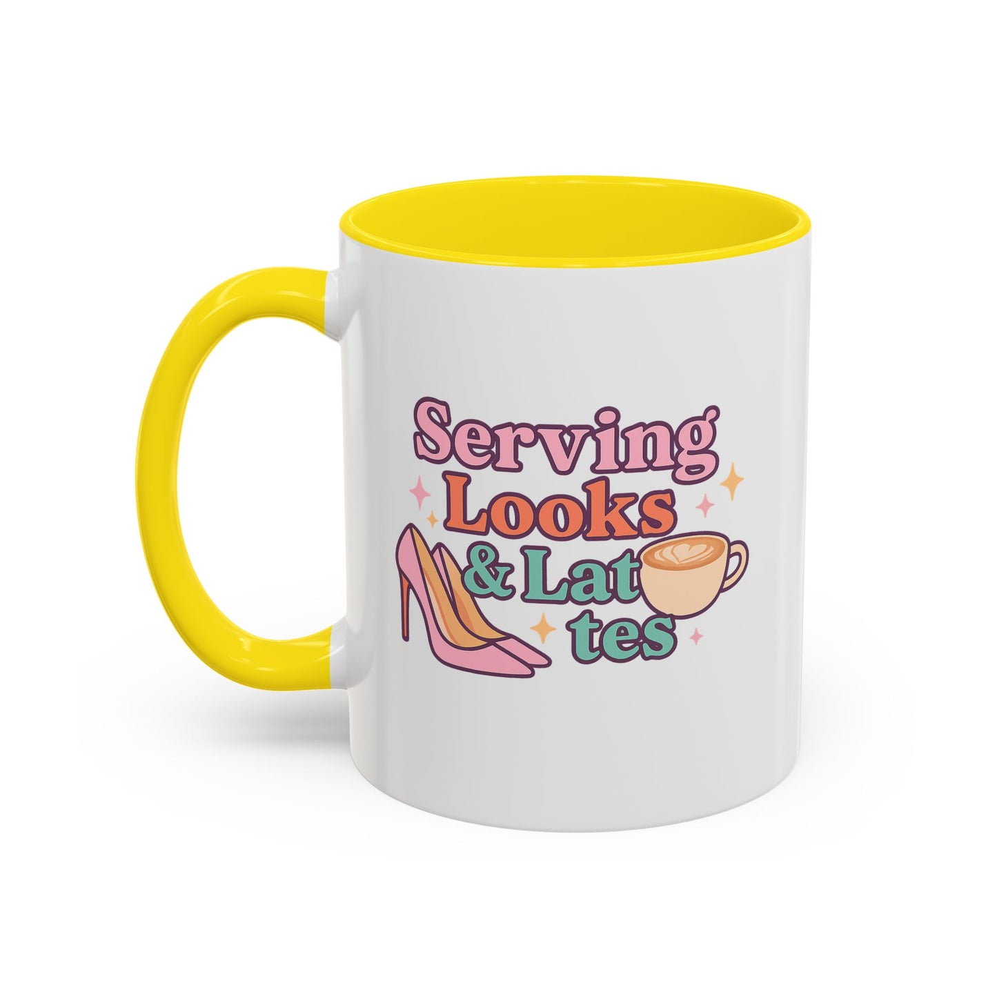 Serving Look and Latte Accent Coffee Mug (11, 15oz)