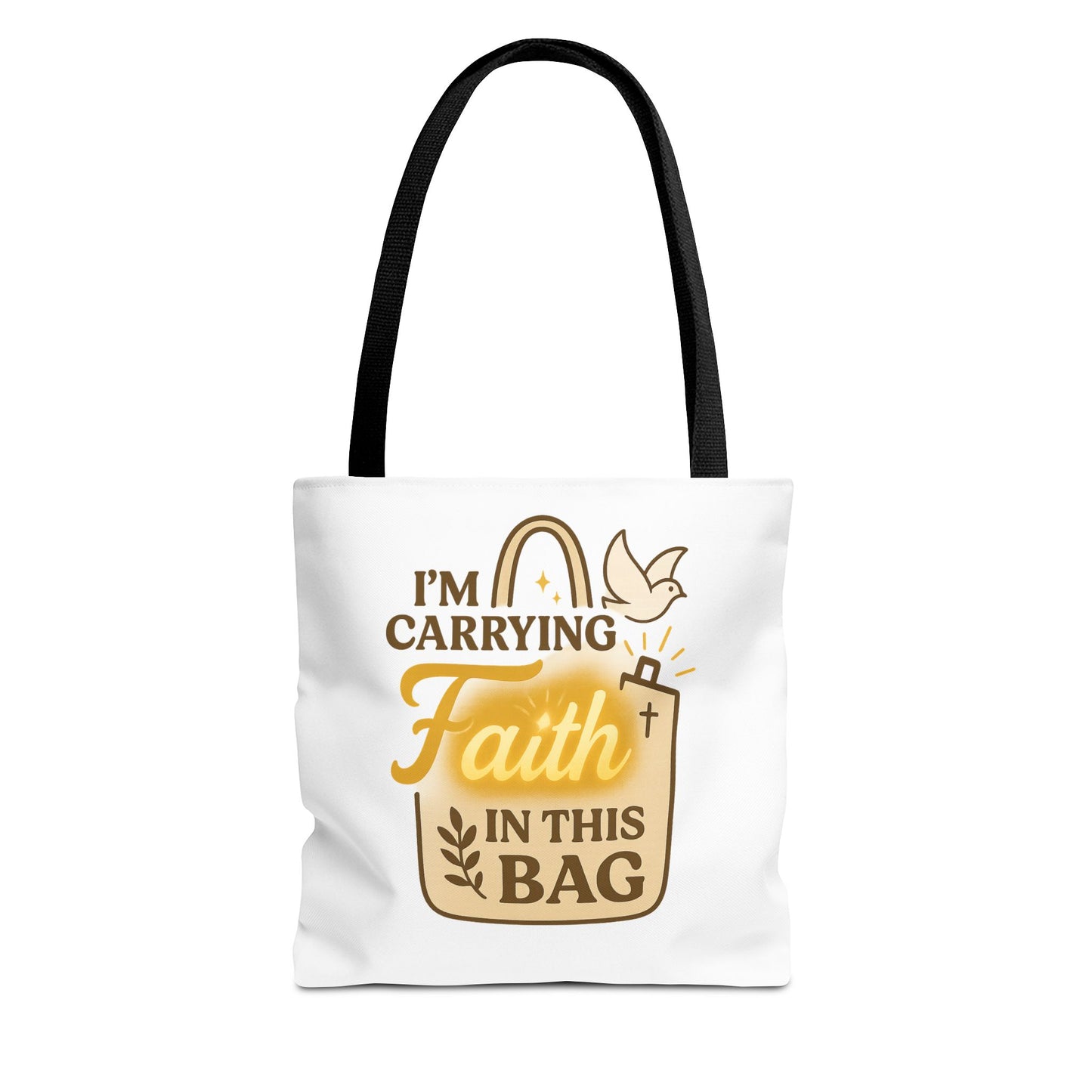 Faith Tote Bag - Inspirational Eco-Friendly Shopping Bag, Spiritual Gift, Slogan Bag, Motivational Purse