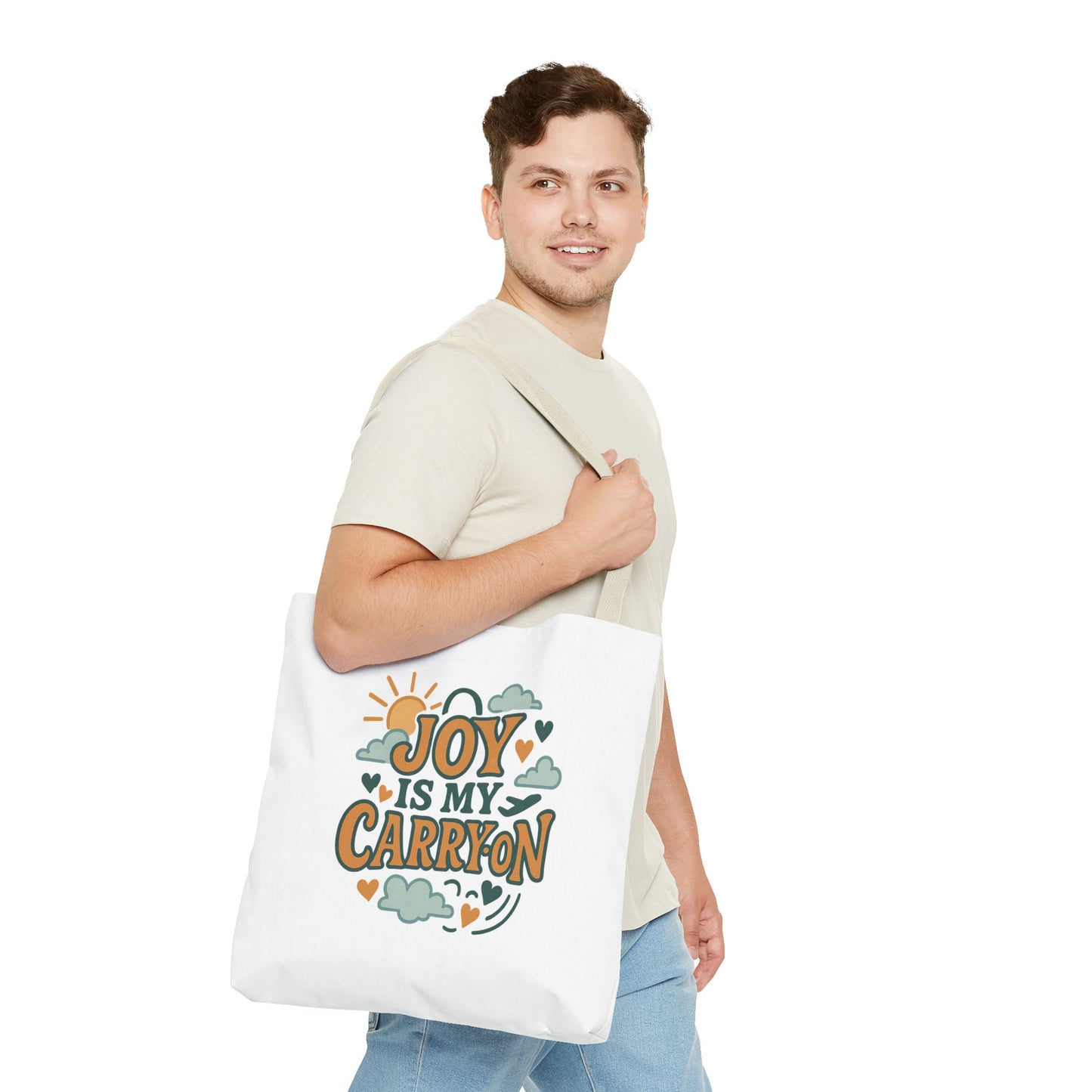 Joyful Carryall Tote Bag | Eco-Friendly Shopper | Perfect for Gifts, Organizing, Travel, Beach Days, and Everyday Errands