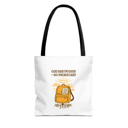 Inspirational Tote Bag - 'God Said I'm Good' Quote, Motivational Gift, Reusable Shopping Bag, Eco-Friendly Accessory, Everyday Use