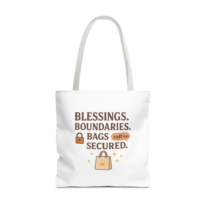 Blessings & Boundaries Tote Bag - Unique AOP Design for Daily Use, Gift for Friends, Travel, Shopping, Eco-Friendly Bag