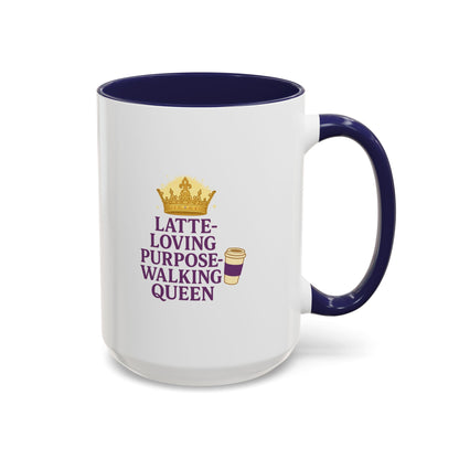 Latte-Loving Queen Coffee Mug - Perfect for Coffee Lovers, Birthday Gift, Personalized Kitchen Decor, Mother's Day Gift, Fun Office Mug