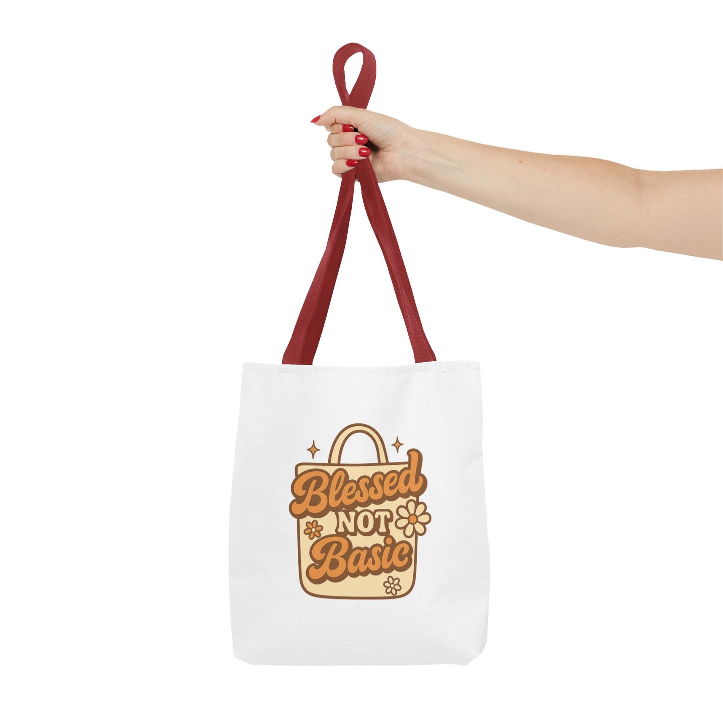 Blessed Not Basic Tote Bag - Fun Shopping Bag, Gift for Friends, Eco-Friendly Tote, Weekend Vibes, Cute Carryall