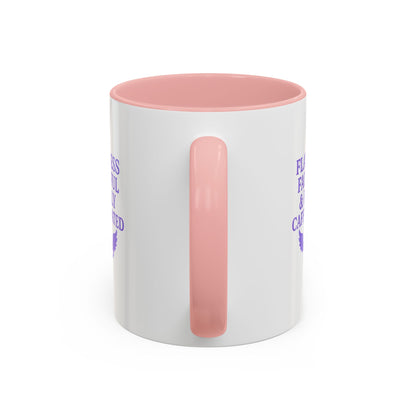 Flawless & Fully Caffeinated Accent Coffee Mug for Faithful Friends, Inspirational Gift, Morning Motivation Cup, Bible Lover's Mug