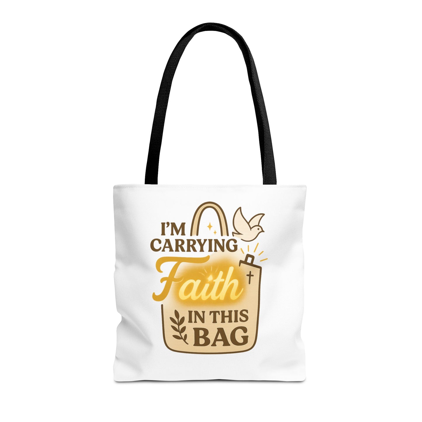 Faith Tote Bag - Inspirational Eco-Friendly Shopping Bag, Spiritual Gift, Slogan Bag, Motivational Purse
