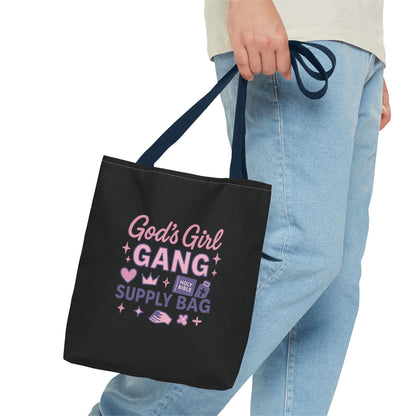 God's Girl Gang Tote Bag | Stylish Supply Bag, Gift for Friends, Everyday Use, Eco-Friendly Shopping, Fun & Functional