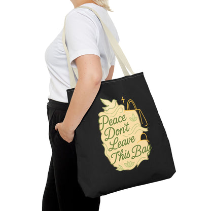 Peaceful Spirit Tote Bag, Eco-Friendly Canvas Bag, Stylish Shopping Bag, Inspirational Gift, Everyday Tote, Faith-Based Accessory
