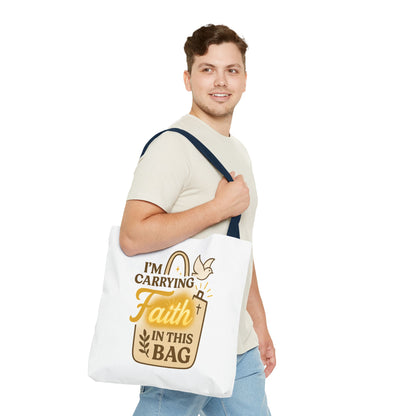 Faith Tote Bag - Inspirational Eco-Friendly Shopping Bag, Spiritual Gift, Slogan Bag, Motivational Purse