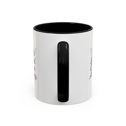 Sipping Grace Accent Coffee Mug | Stylish Gift for Coffee Lovers, Inspirational Mug, Office Décor, Unique Funny Coffee Cup