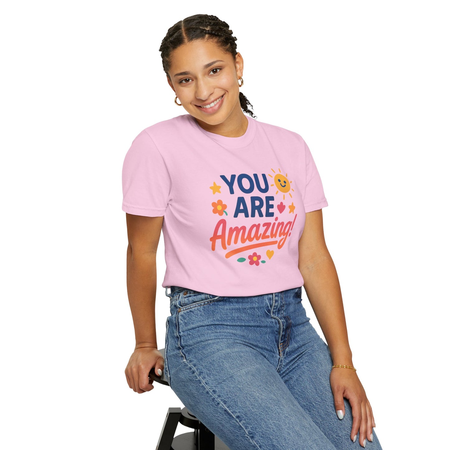 You Are Amazing! Unisex Garment-Dyed T-shirt, Uplifting Tee, Motivational Shirt, Positive Vibes Tee, Gift for Friends, Encouragement Apparel