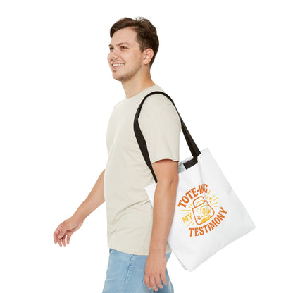 Testimony Tote Bag - Stylish AOP Bag for Daily Use, Perfect for Church, Casual Outings, or Gifts, Christian Tote, Inspirational Bag