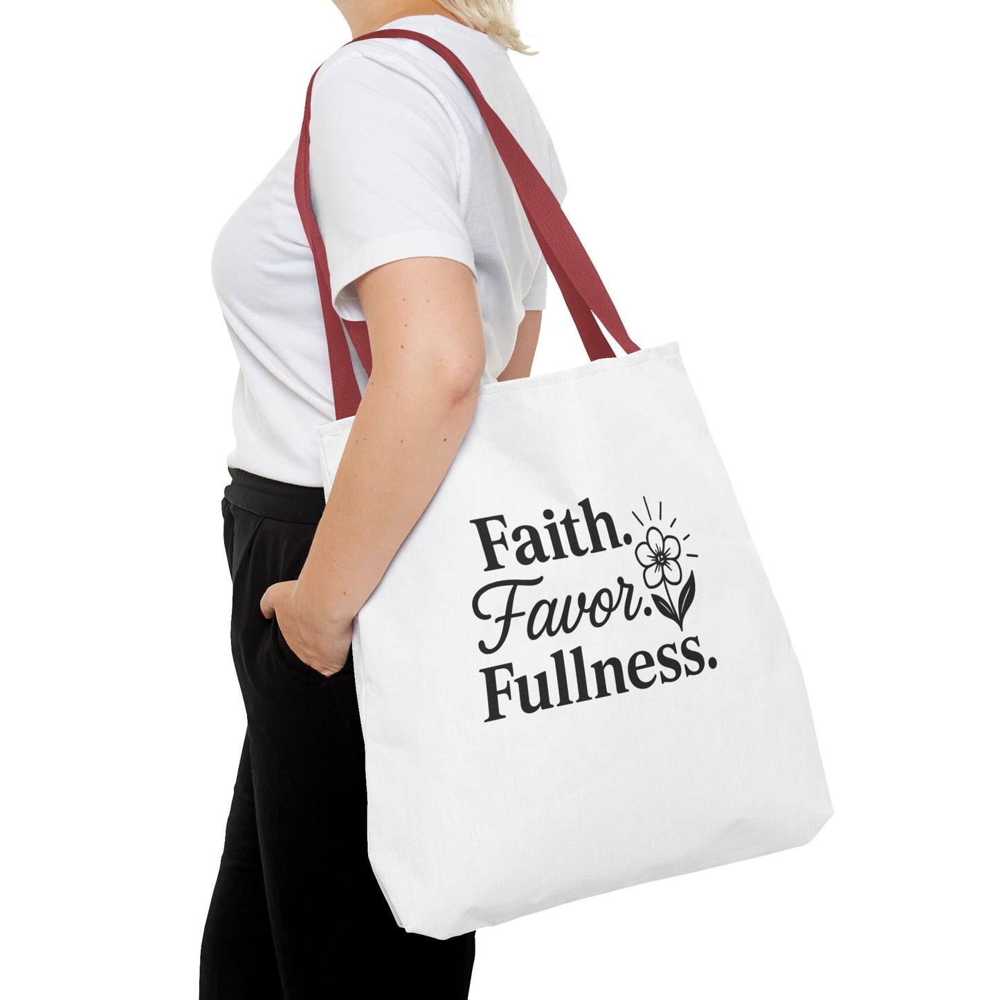 Faith-Inspired Tote Bag for Daily Essentials, Eco-Friendly Shopping Bag, Motivational Quote Tote, Spiritual Gift, Everyday Use