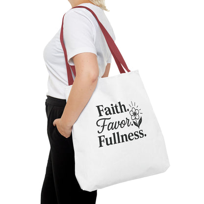 Faith-Inspired Tote Bag for Daily Essentials, Eco-Friendly Shopping Bag, Motivational Quote Tote, Spiritual Gift, Everyday Use