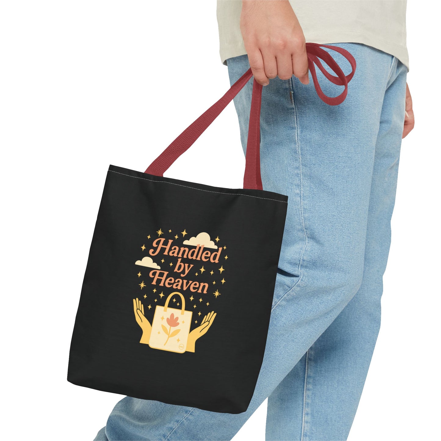 Heavenly Handled Tote Bag - Eco-Friendly Gift, Everyday Carry, Shopping Companion, Gift for Her, Travel Essential