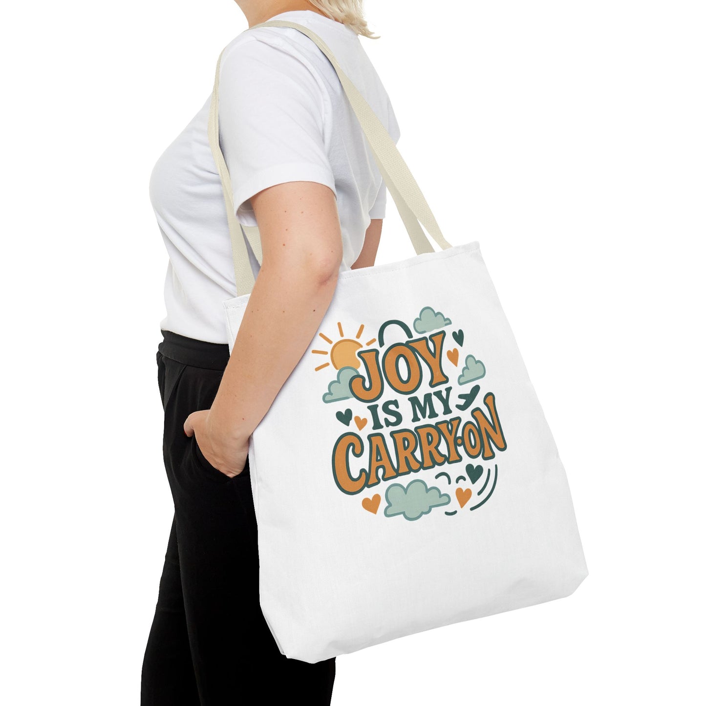 Joyful Carryall Tote Bag | Eco-Friendly Shopper | Perfect for Gifts, Organizing, Travel, Beach Days, and Everyday Errands