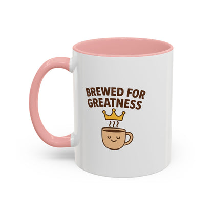 Brewed for Greatness Coffee Mug - Motivational Ceramic Cup, Office Gift, Home Decor, Birthday Present, Tea Lovers