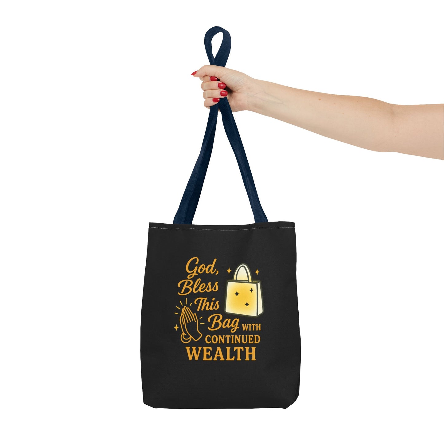 God Bless This Bag Tote - Wealthy Vibes, Inspirational Gift for Her, Everyday Use, Shopping, Casual Outing, Motivational Tote
