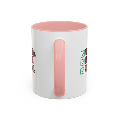 Woke Up Slayed Sipped Coffee Mug, Motivational Mug Gift, Fun Coffee Cup, Inspirational Office Mug, Morning Routine Mug