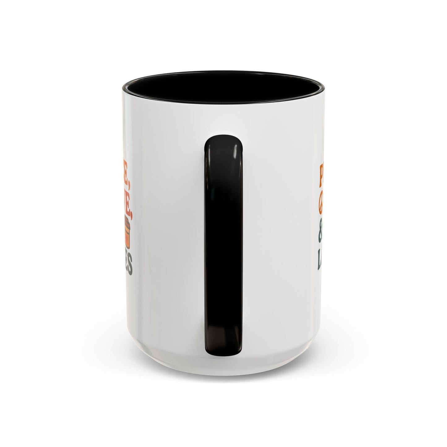 Peace, Love & Lattes Coffee Mug | Accent Mug for Coffee Lovers | Gift for Baristas, Friends, Home Decor, Kitchen Essentials