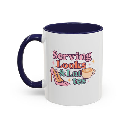 Serving Look and Latte Accent Coffee Mug (11, 15oz)
