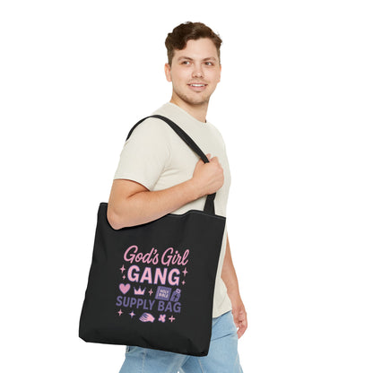 God's Girl Gang Tote Bag | Stylish Supply Bag, Gift for Friends, Everyday Use, Eco-Friendly Shopping, Fun & Functional