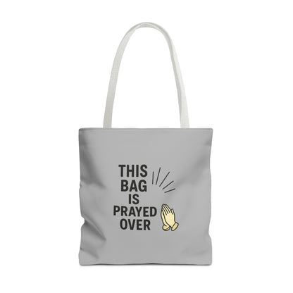 Prayed Over Tote Bag, Spiritual Gift, Christian Tote, Faith Bag, Church Accessory, Inspirational Shopper