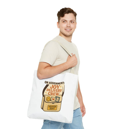 Joy Delivery Crew Tote Bag - Heaven Sent, Birthday Gift, Grocery Bag, Eco-Friendly Tote, Unique Gift Idea