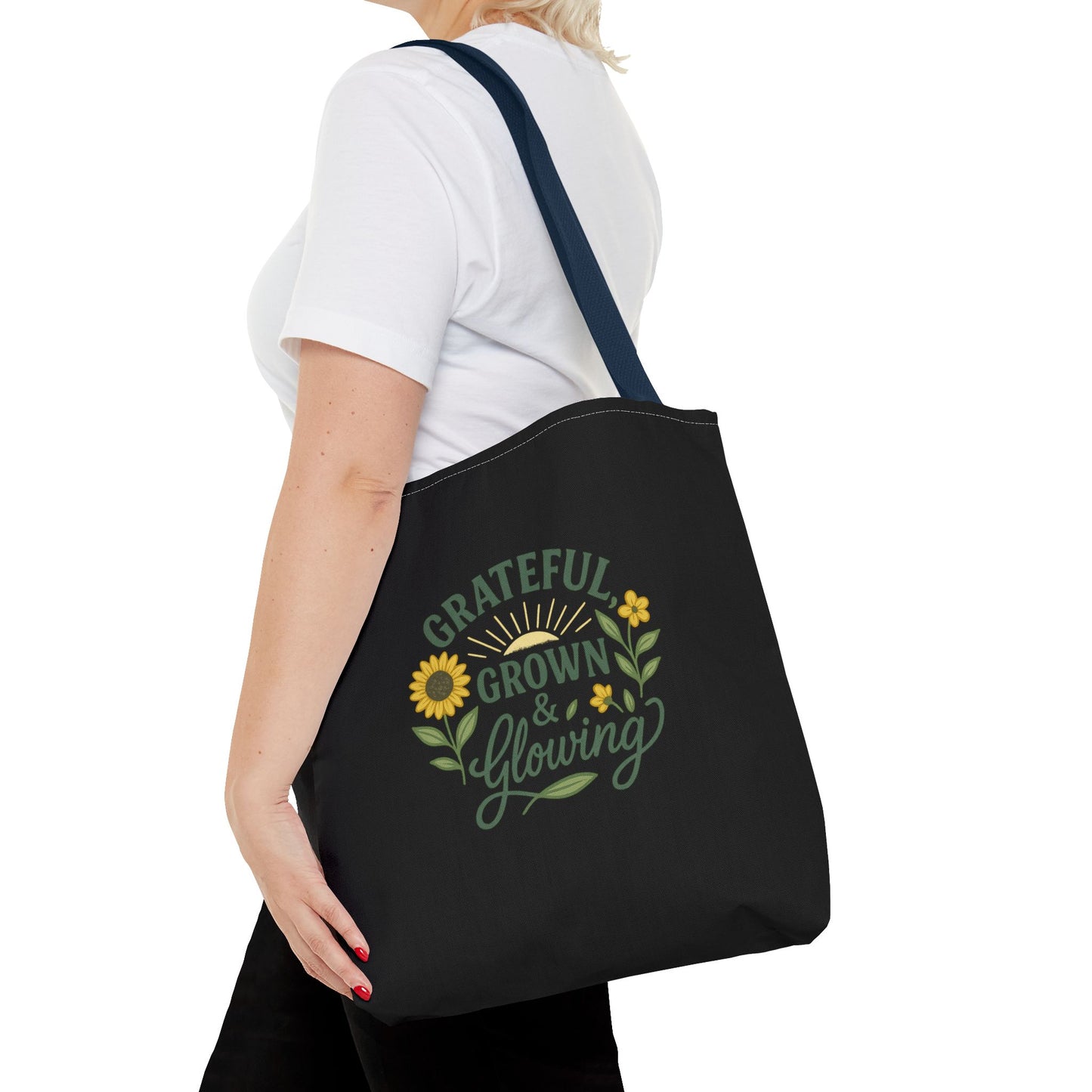 Grateful Grown & Glowing Tote Bag Eco-Friendly Shopper