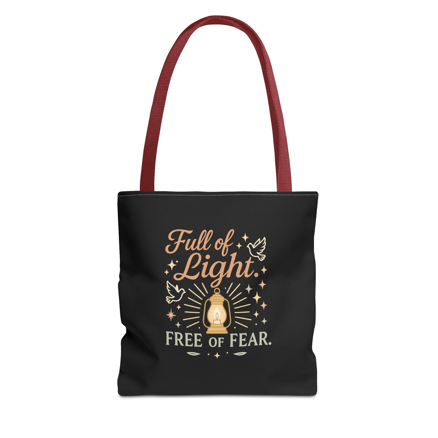 Full of Light Tote Bag, Inspirational Bag, Fearless Gift, Motivational Quote, Spiritual Tote, Everyday Accessory