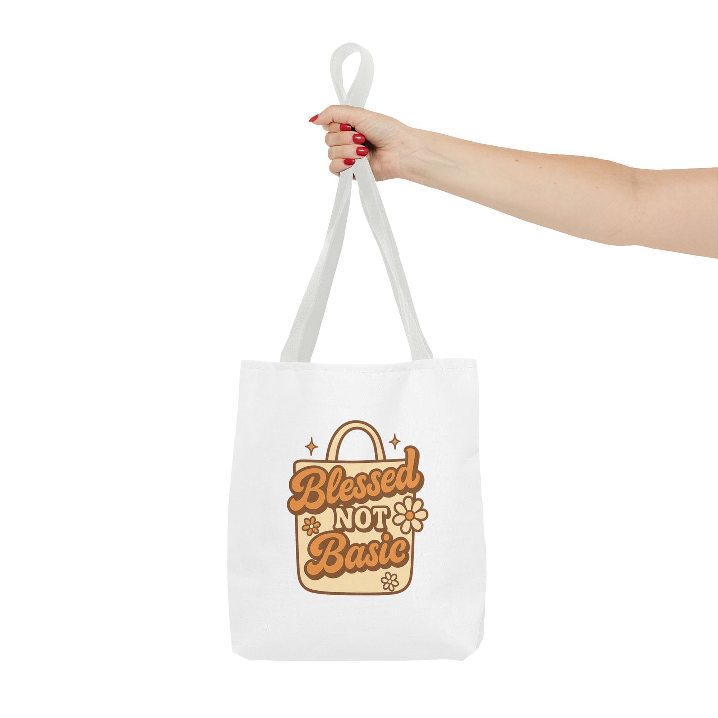 Blessed Not Basic Tote Bag - Fun Shopping Bag, Gift for Friends, Eco-Friendly Tote, Weekend Vibes, Cute Carryall