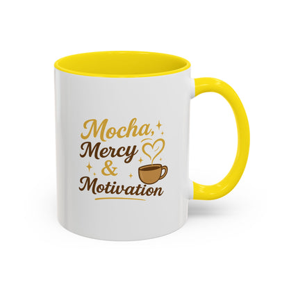 Mocha Mercy & Motivation Coffee Mug, Inspirational Coffee Cup, Gift for Coffee Lovers, Motivational Mug, Birthday Present