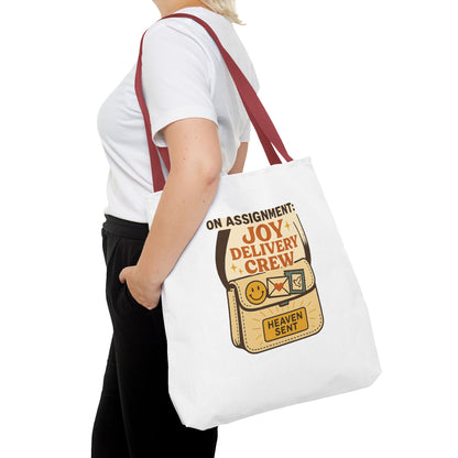 Joy Delivery Crew Tote Bag - Heaven Sent, Birthday Gift, Grocery Bag, Eco-Friendly Tote, Unique Gift Idea