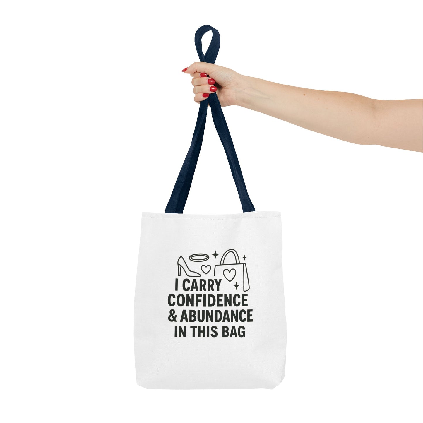 Confidence & Abundance Tote Bag, Motivational Shopper Bag, Gift for Her, Inspirational Tote for Everyday Use, Eco-Friendly Carryall