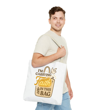 Faith Tote Bag - Inspirational Eco-Friendly Shopping Bag, Spiritual Gift, Slogan Bag, Motivational Purse