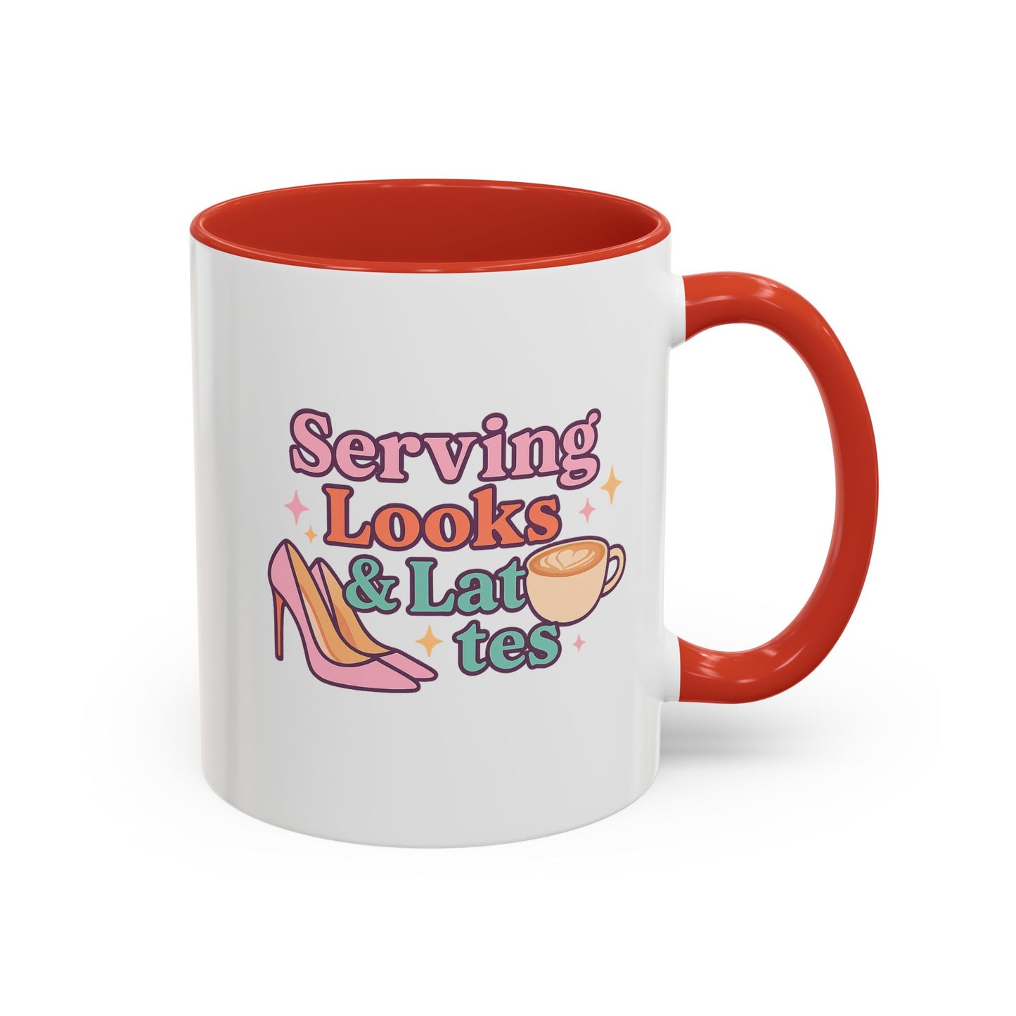 Serving Look and Latte Accent Coffee Mug (11, 15oz)