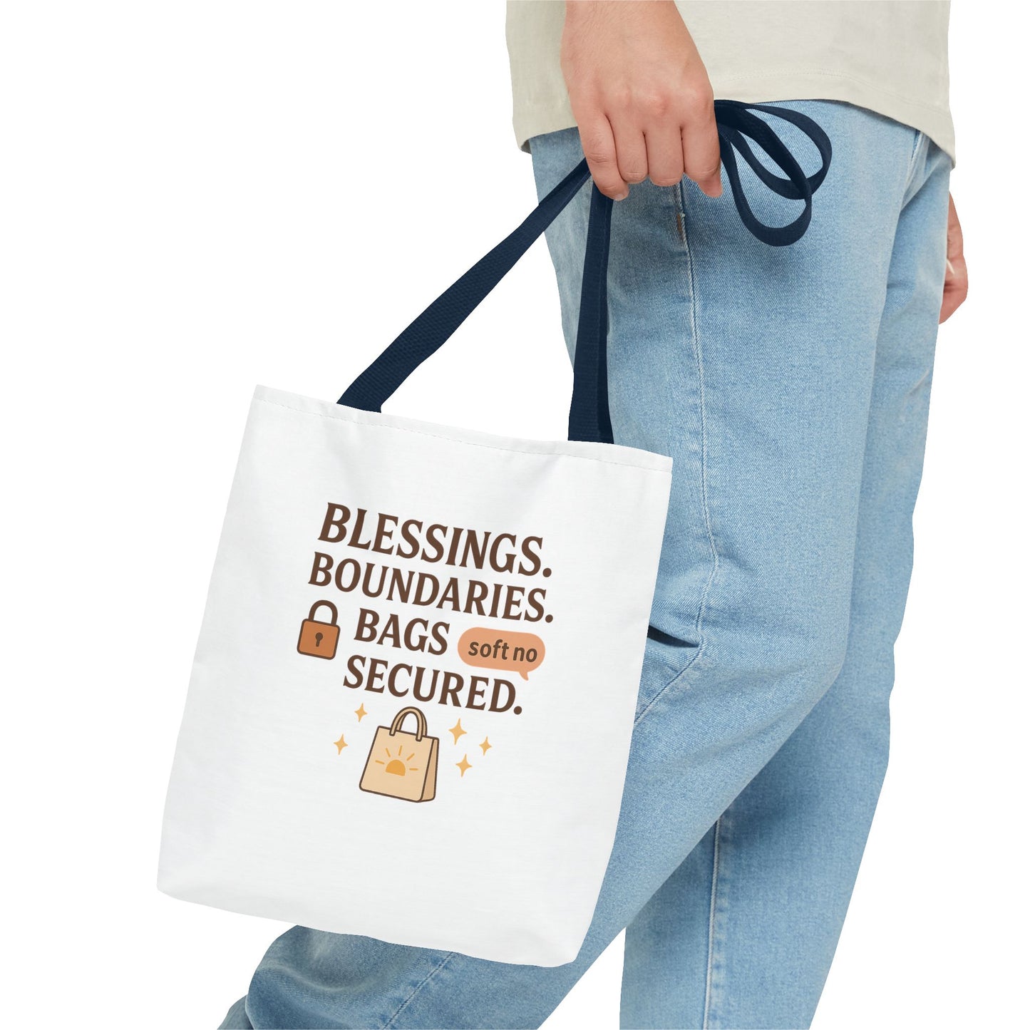 Blessings & Boundaries Tote Bag - Unique AOP Design for Daily Use, Gift for Friends, Travel, Shopping, Eco-Friendly Bag