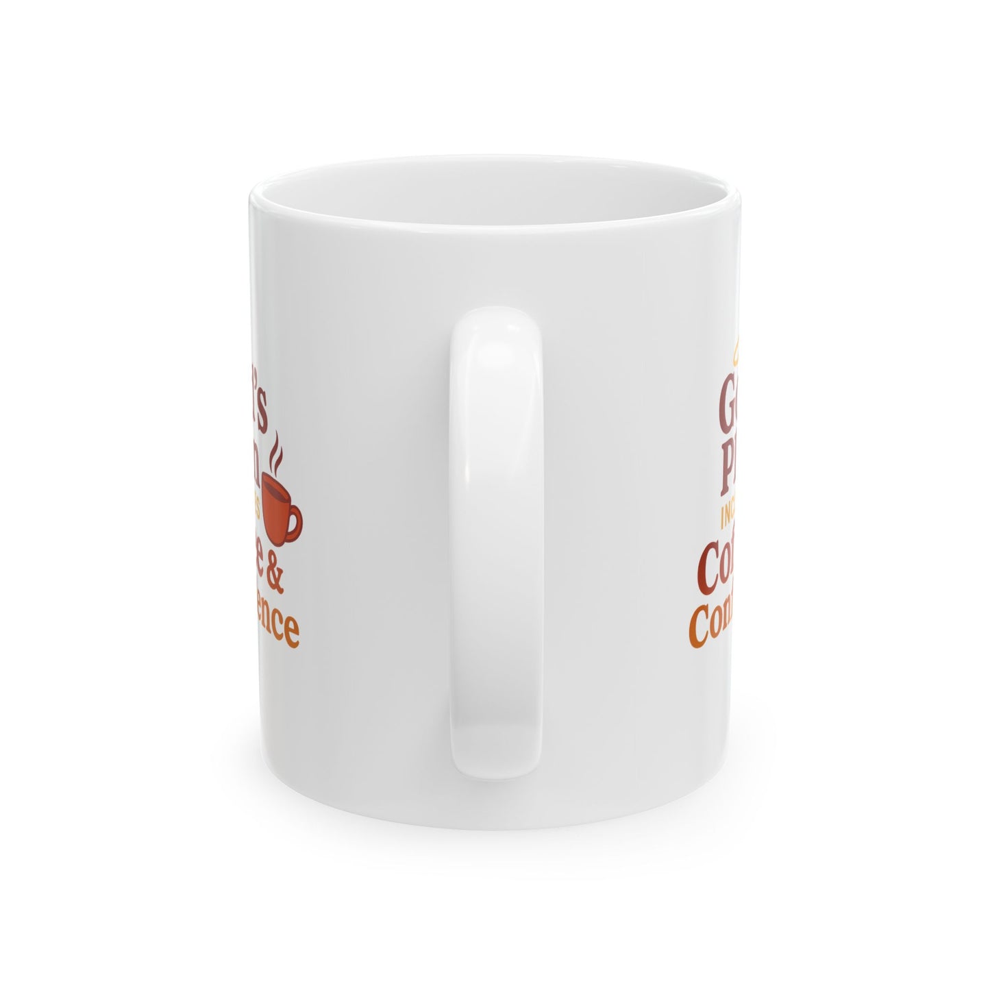 God's Plan Indulges Coffee Confidence Coffee Lovers Ceramic Mug - Great for Gifts, Kitchen Decor, Office Use, Tea or Coffee