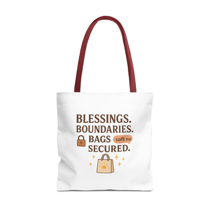 Blessings & Boundaries Tote Bag - Unique AOP Design for Daily Use, Gift for Friends, Travel, Shopping, Eco-Friendly Bag