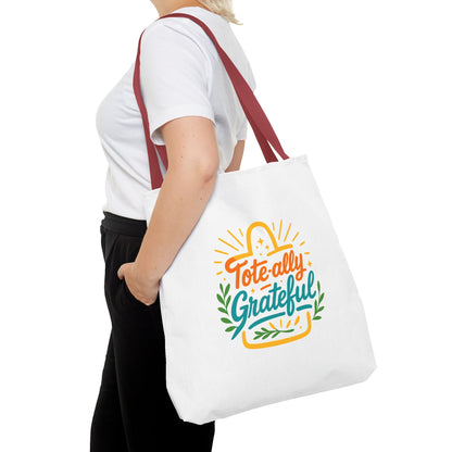 Grateful Tote Bag, Eco-Friendly Shopping Bag, Gift for Mom, Stylish Carry-All, Perfect for Summer Adventures