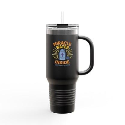 Miracle Water Insulated Travel Mug - 40oz, Eco-Friendly Tumbler, Stylish Stemless Cup, Perfect for Travel, Daily Use, Gift Idea