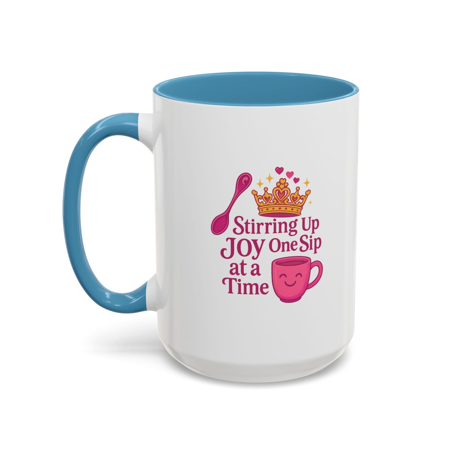 Joyful Accent Coffee Mug - 11/15oz, Colorful Sip Design, Perfect Gift for Coffee Lovers, Birthdays, Holidays, Housewarming