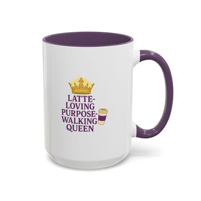 Latte-Loving Queen Coffee Mug - Perfect for Coffee Lovers, Birthday Gift, Personalized Kitchen Decor, Mother's Day Gift, Fun Office Mug