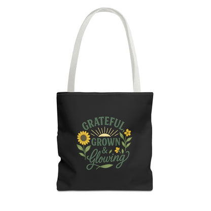 Grateful Grown & Glowing Tote Bag Eco-Friendly Shopper