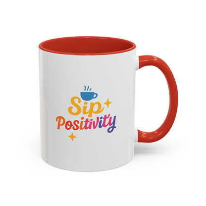 Sip Positivity Accent Coffee Mug (11, 15oz)