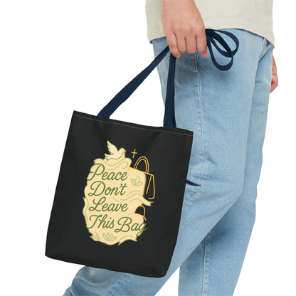 Peaceful Spirit Tote Bag, Eco-Friendly Canvas Bag, Stylish Shopping Bag, Inspirational Gift, Everyday Tote, Faith-Based Accessory